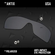 iROX Polarized Replacement Lenses for-Oakley Antix  - Black