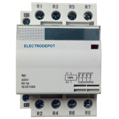 ELKO Replacement 40 AMP Lighting Modular Contactor NO 40A, 4 Pole  120V coil 30A
