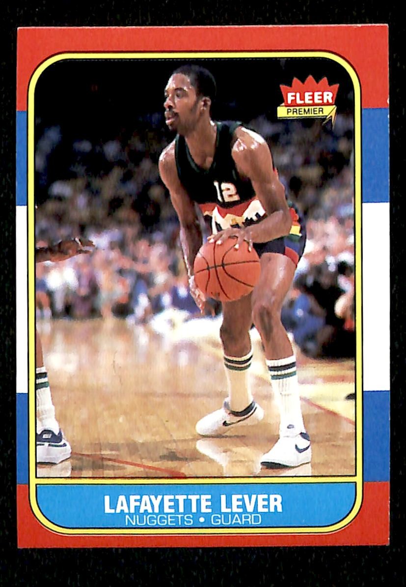 1986-87 Fleer Lafayette Lever RC Denver Nuggets #63