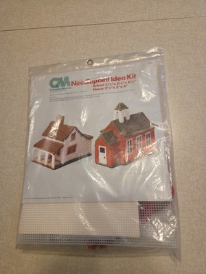 Columbia Minerva Needlepoint Kit School House White House Miniature Village