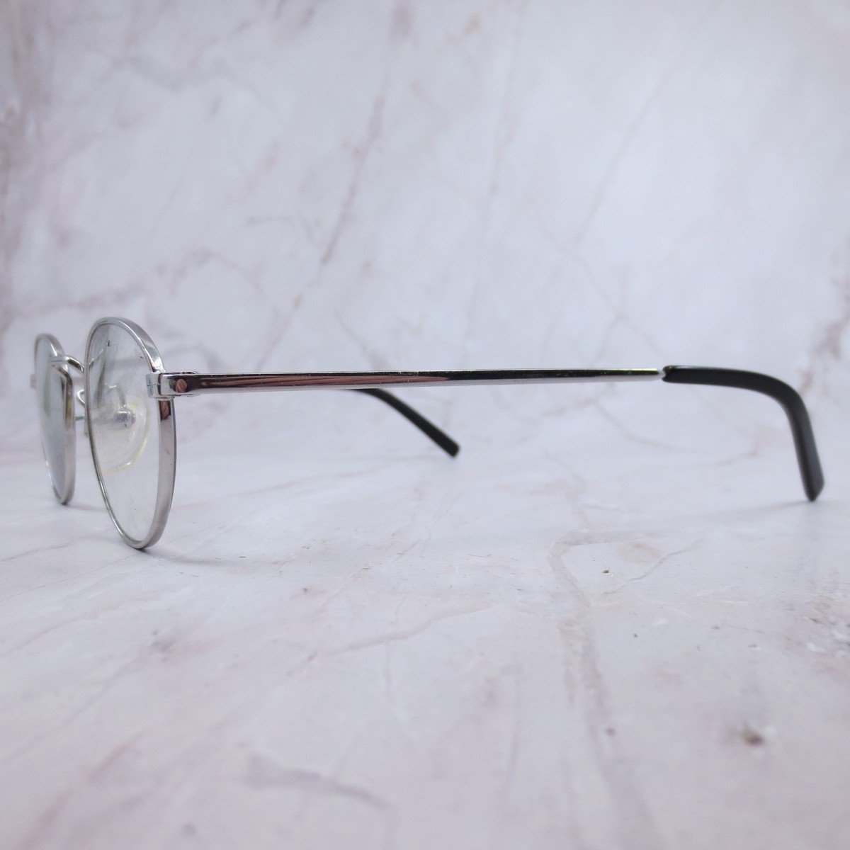 Shuron USA Ronstrong Round Silver Metal Eyeglass Frames Vintage
