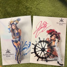 Kairi Sane WWE Signed Photo Set Women's Pro Wrestling Collectible Used