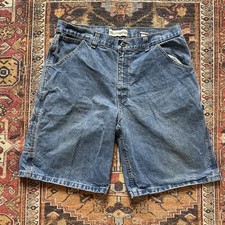 Vintage Y2K dark wash Faded Glory Blue Jean carpenter short size 36