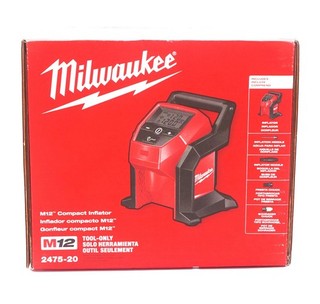 NEW Milwaukee 2475 20 M12 Fastest Cordless Portable Compact Inflator
