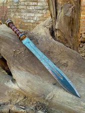 Handmade Damascus Steel Roman Gladius Sword Full Tang Short Sword