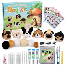 Needle Felt Starter Kit, 6 Pieces Dog Wool Needle Felting Kit, Needles Feltin...