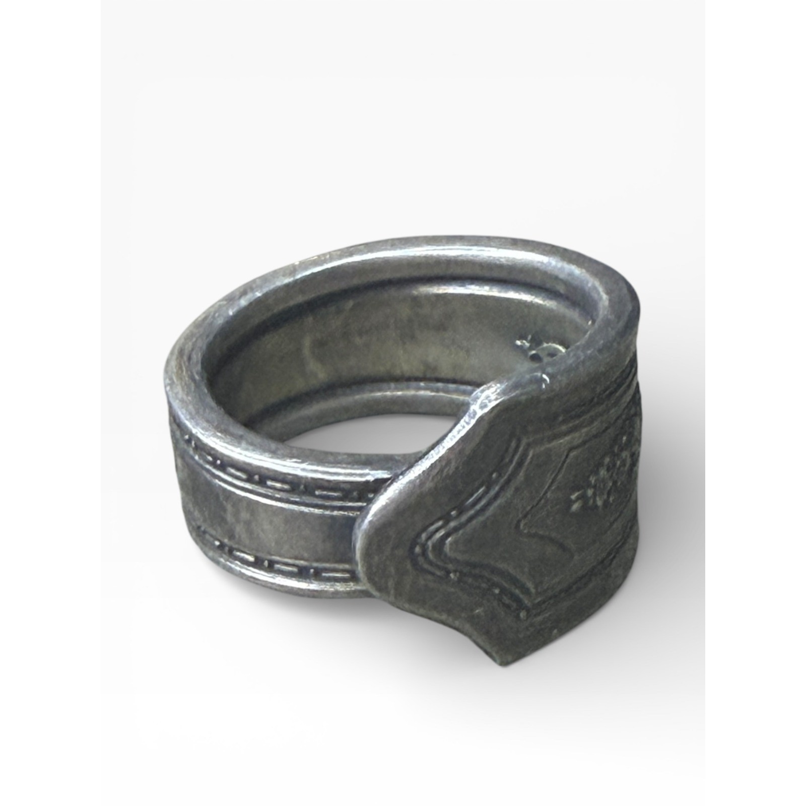 Artisan Spoon Ring Statement Ring Repurposed Silv… - image 1