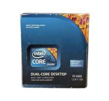 Intel Core i5-680 3.60GHz 4 MB LGA1156 Processor 16 GB BX80616I5680 Dual core
