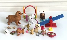 Barbie Pets & Accessory Lot Agility Play Set Mom With Puppies 