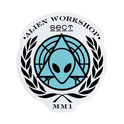 Alien Workshop Skateboards Sticker AWOL Blue 3.5'' x 4''