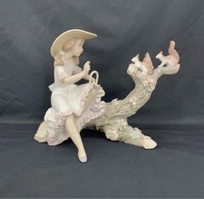 Statuina Lladro Springtime Friends 6140 statuina ceramica ornamento ragazza...