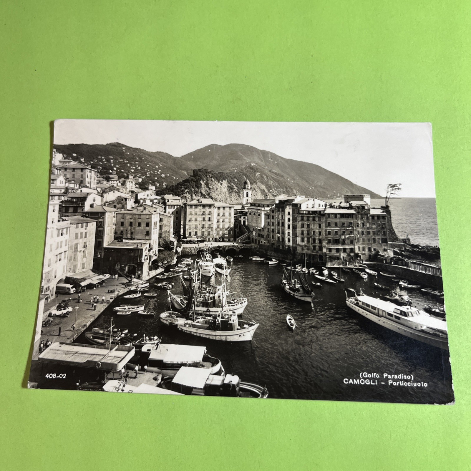 GOLFO PARADISO CAMOGLI PORTICCIUOLO VIAGGIATA - CARTOLINA BIANCO E NERO
