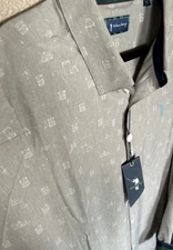 William Murray Golf Men's XX-Large Shirt Long Sleeve Button Gray Flip Cuff NWT