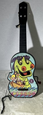 Beany & Cecil Windup Guitar Mattel 1961 Music Maker Toy Vintage WORKS