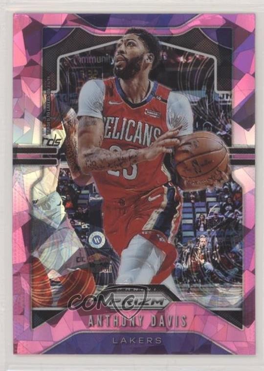 2019-20 Panini Prizm Pink Ice Prizm Anthony Davis #222 sc2