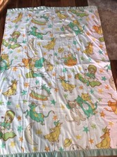 NEW HANDMADE MOTHER GOOSE BOY GIRL CHILD CRIB BABY BLANKET QUILT BEDSPREAD