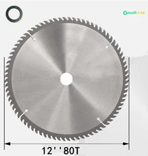 12" 304mm Heavy Duty Carbide Circular Saw Blade Wood Cutting Disc Wood 80T