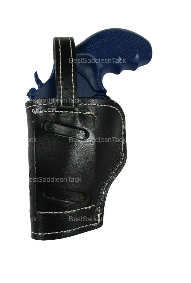357 MAGNUM LEATHER HOLSTER OPEN BOTTOM OWB TACTICAL CARRY FLORAL TOOLED - Image 2 of 4