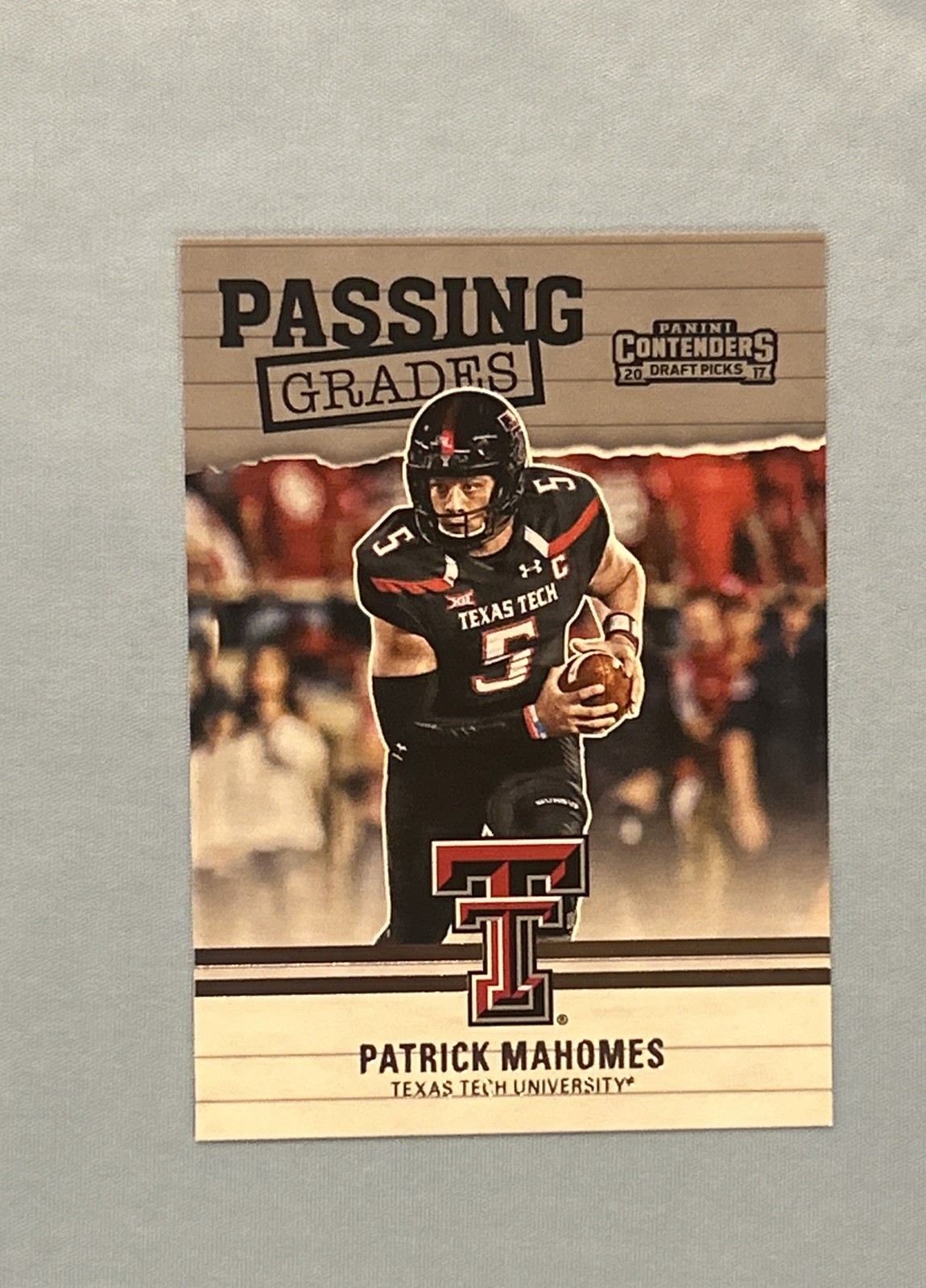 Patrick Mahomes Panini Contenders Draft Picks Passing Grades #5 Base
