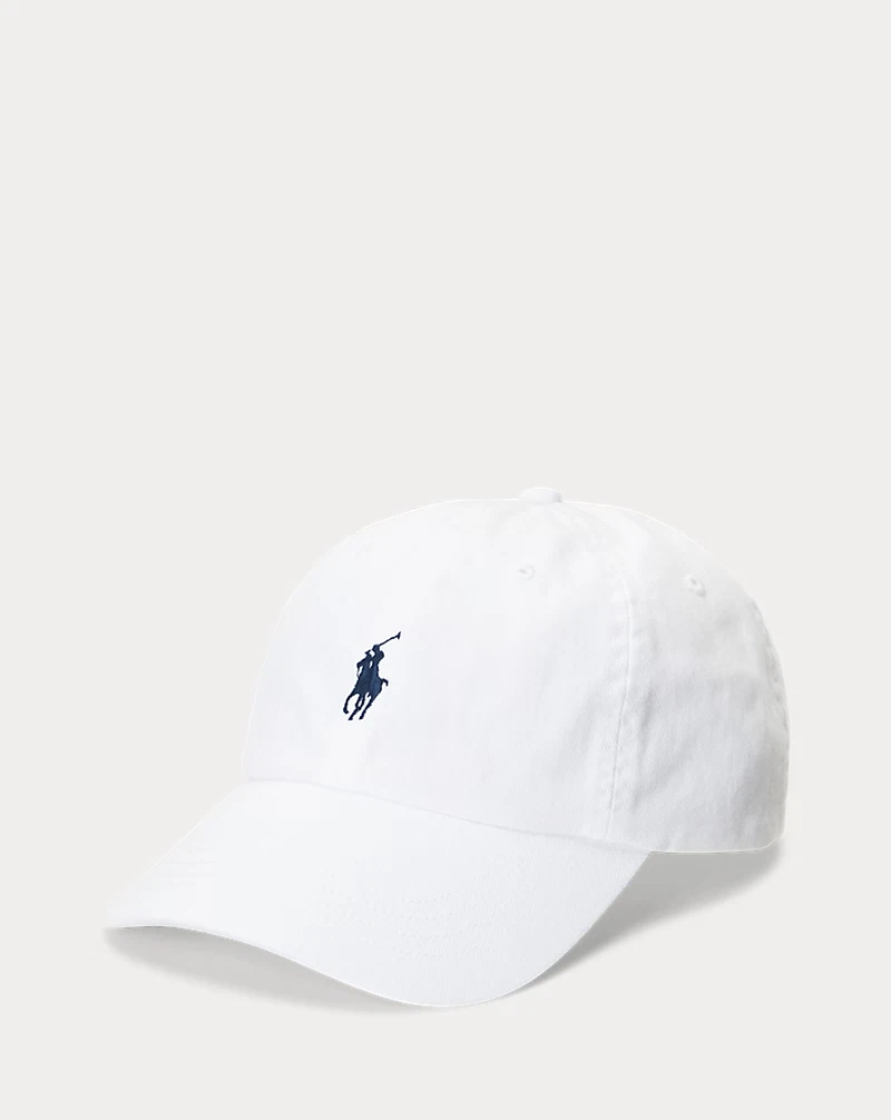 Polo Ralph Lauren Cotton Chino Baseball Cap White/Navy, Adjustable
Opens in a new window or tab