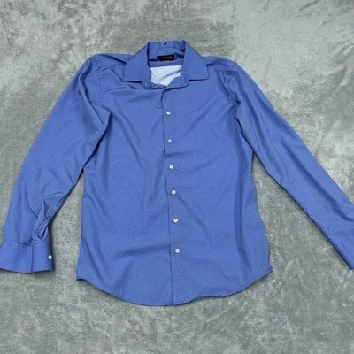Nautica Slim Fit Blue Long-Sleeve Dress Shirt Size Medium a1106 | eBay