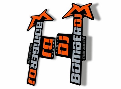 Marzocchi Bomber DJ 2020 Fork Suspension Sticker Decal Kit Adhesive Orange Gray