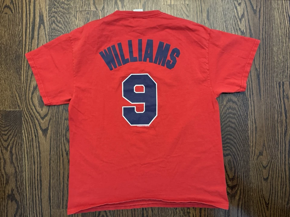 Majestic Y2K 2000-х Ted Williams красный Boston Red Sox Джерси #9 рубашка мужчин L - Изображение 3 из 4