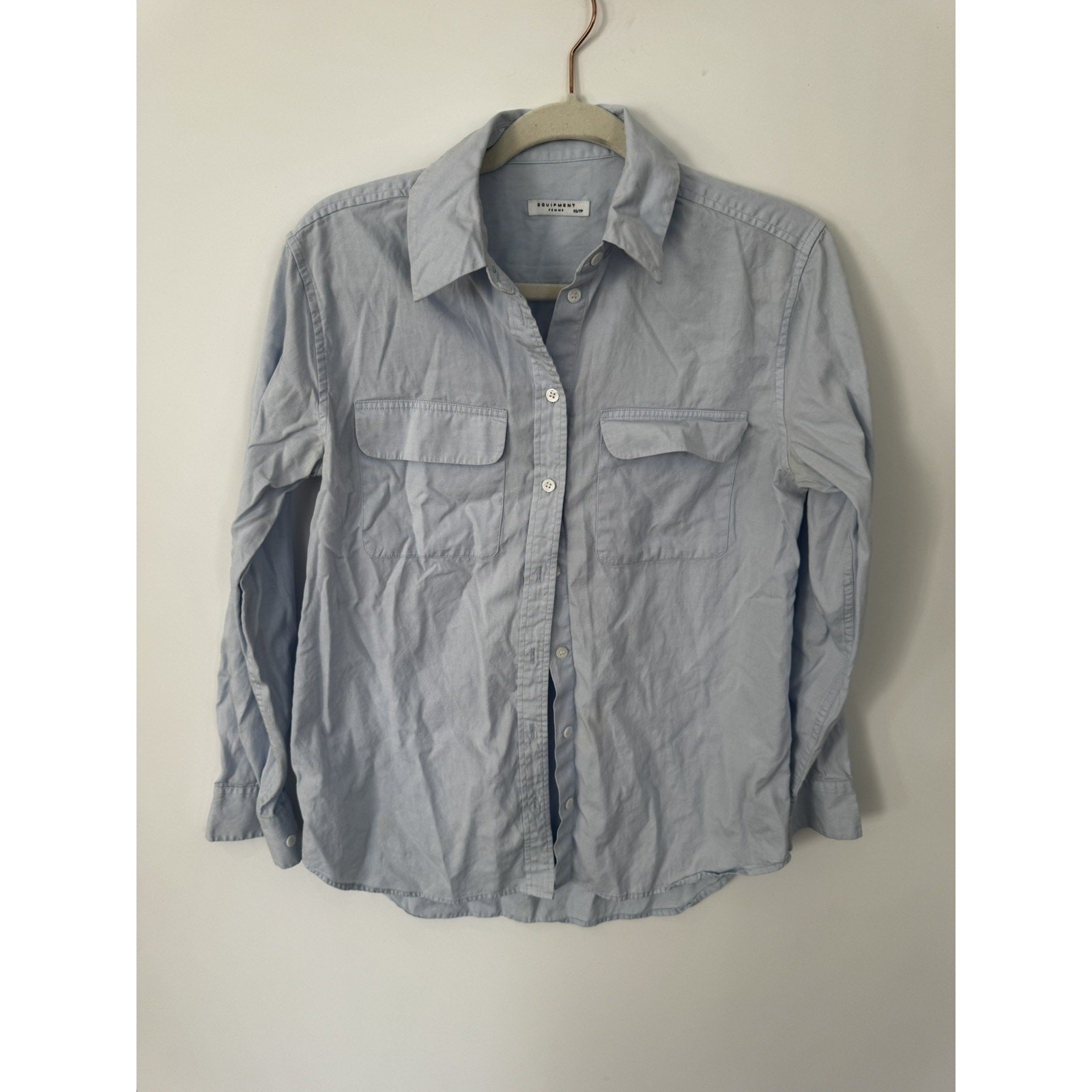 Equipment Femme Button Down Shirt Pockets Long Sleeve XS y2k minimal office