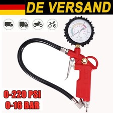 Druckluft Reifenfüller Geeicht Reifenfüllpistole Manometer Auto Reifen 0-16Bar
