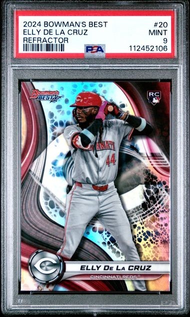 2024 BOWMAN'S BEST REFRACTOR #20 ELLY DE LA CRUZ ROOKIE🔥PSA 9🔥LOW POP