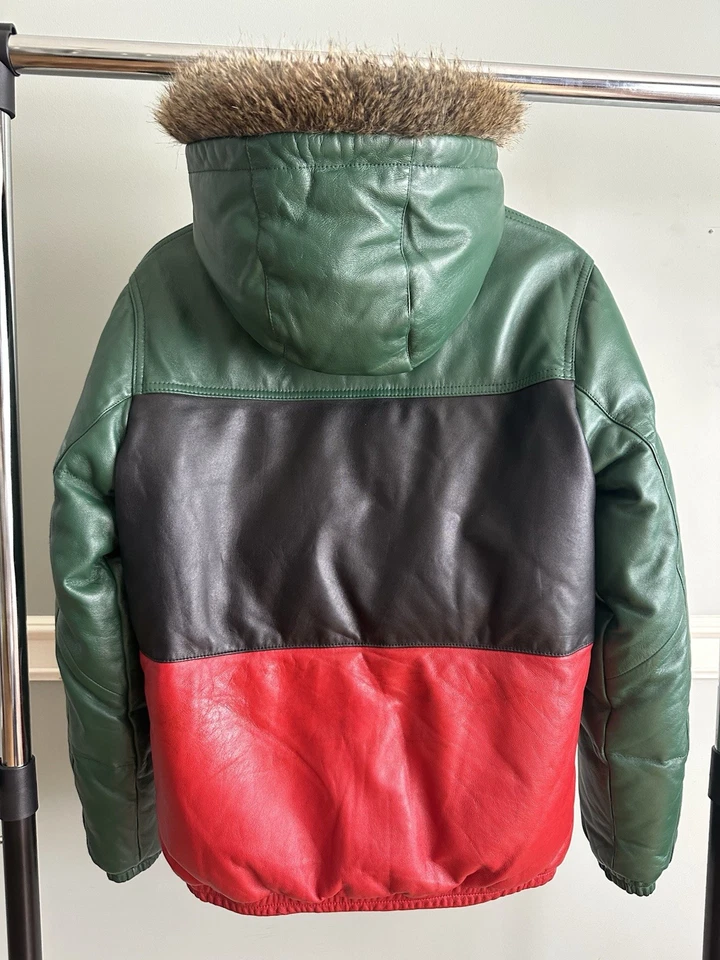 Supreme Gucci Down Leather Jacket - Image 2 of 4
