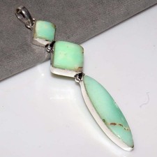 Ciondolo Marchesa Crisoprasio Argento 925 Placcato 3,7" Abbigliamento Ufficio Gioielli GW