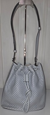 Light Blue Star-Perforated Drawstring Shoulder Bag Rebecca Minkoff