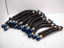 21 Nascar Bmrs Poly Braided -20an Upper Radiator Hoses 15.5-26 Ford Fr9 Ports