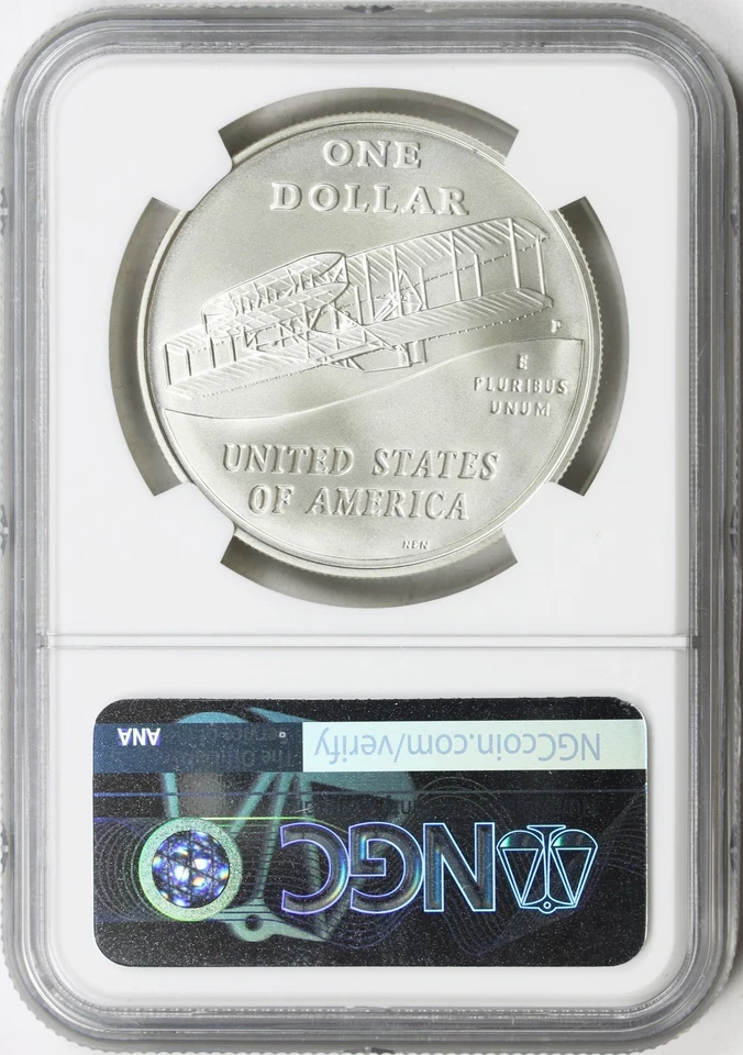 2003-P $1 First Flight Centennial Commemorative Silver Dollar NGC MS69 - Image 2 of 4
