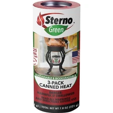 Sterno Canned Heat 2.6 Oz. Gel Canned Cooking Fuel (3-Pack) 20464 Sterno Canned