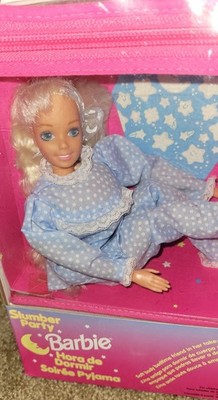 MATTEL 1994 BARBIE ''SLUMBER PARTY'' SOFT-BODY DOLL w/TAKE-ALONG TOTE #12696 - NIB