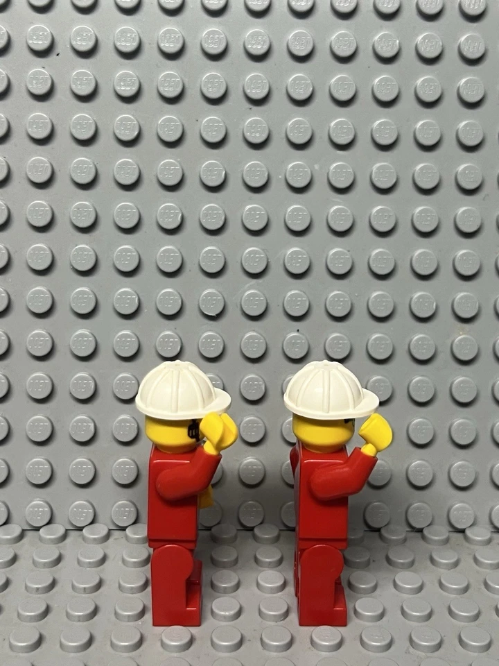 LEGO Vintage System Town Space Ground Crew Rojo Minifiguras Lote de 2 Foto 4 de 4