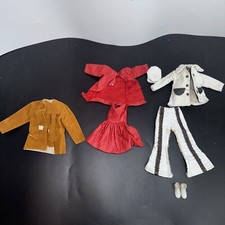 Barbie Mego Maddie Mod 1792 White Wild 1781 Red Learherific Leather Outfits