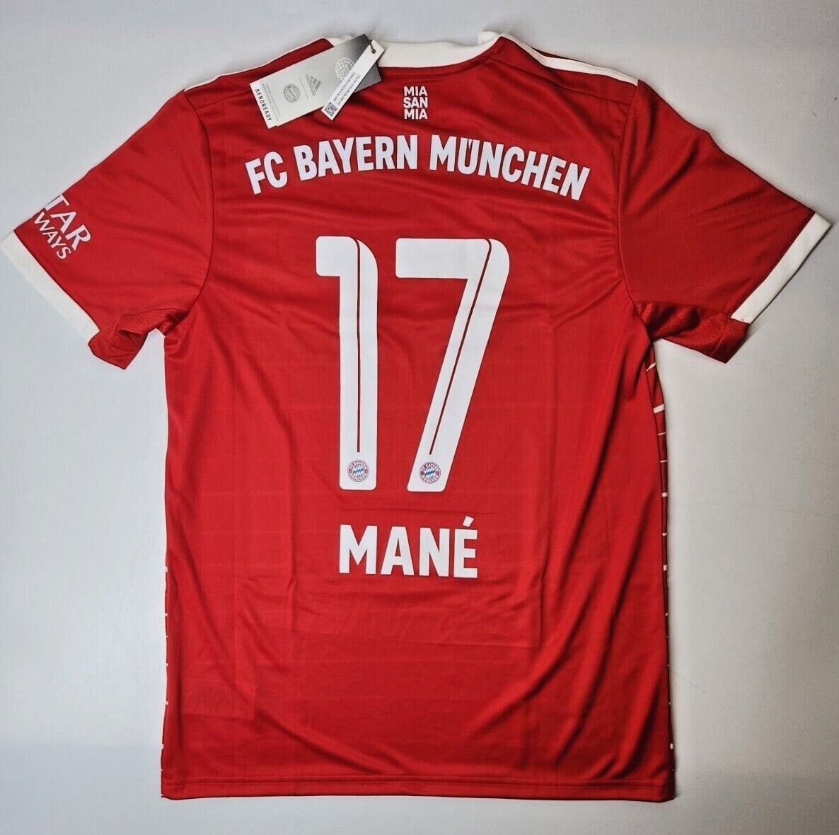 Bayern Munich 2022/2023 Adidas Home Red #17 Mane Jersey M-XL