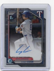 2024 Bowman Chrome Casey Cook AUTO CPA-CCY - Texas Rangers