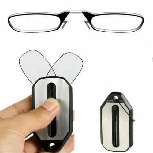 Mini Tragbare Unisex Faltbare Clip Nase Lesebrille mit Schlüsselanhänger2.0 2.5 - Bild 9 von 13