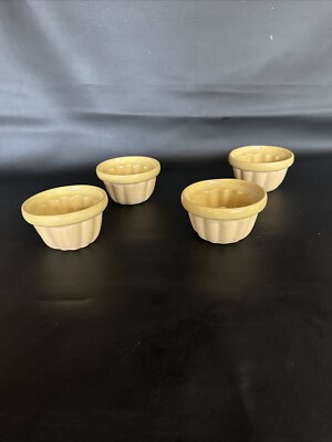 Stone Pottery Monkey Bread Baking Mold Bundt Cake Pan Dish Glazed Ceramic 2 x 3 
