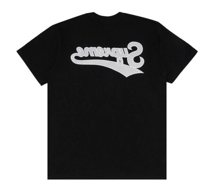 Size: M Supreme “Backwards Logo” Tee / Black (SS24)