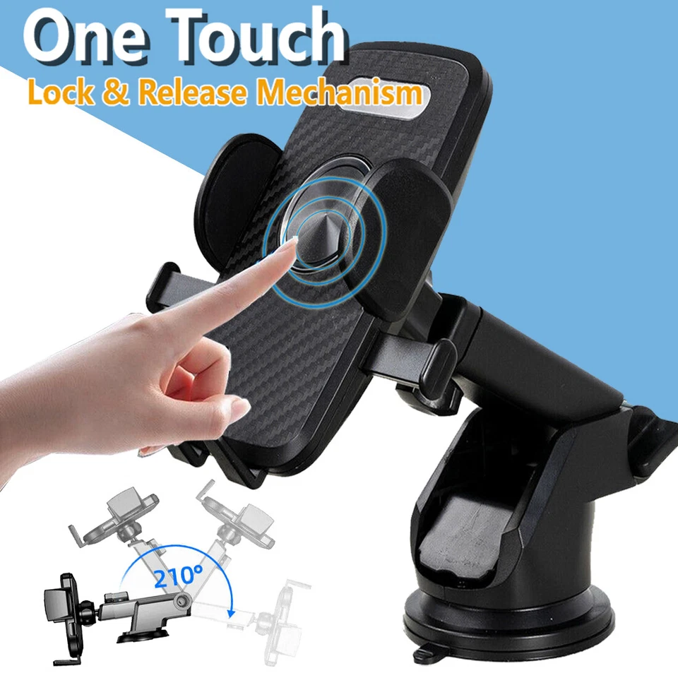 Universal 360° Car Cell Phone Holder Windshield Dashboard Dash Mount For iPhone - Image 2 of 4