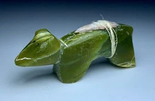 Native Zuni Carved Serpentine Stone Bear Fetish By Rosalia Quam (d.)