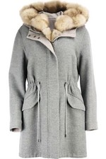 Fabio Gavazzi + Loro Piana Fur Trimmed Cashmere Blend Coat It 44 Uk 12