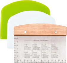 Premium Stainless Steel Dough Cutter and Scraper - Versatile Kitchen Utensil for