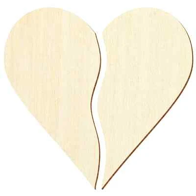 Holz Herz geteilt - Zuschnitt 3-50cm Deko Basteln - Bild 1 von 4
