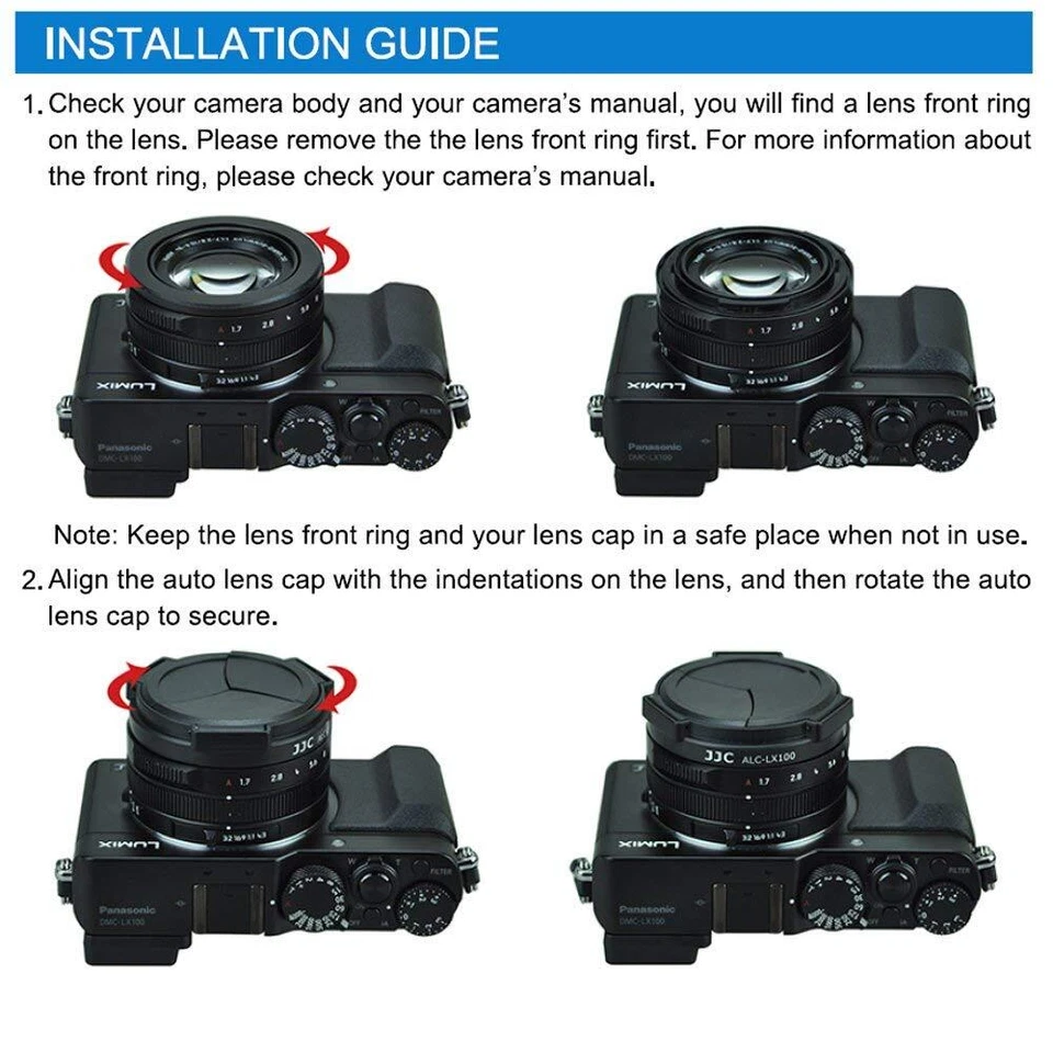 Auto Lens Cap for Panasonic Lumix LX100 LX100 II LX100II LX100M2 as DMW-LFAC1 - Image 4 of 4